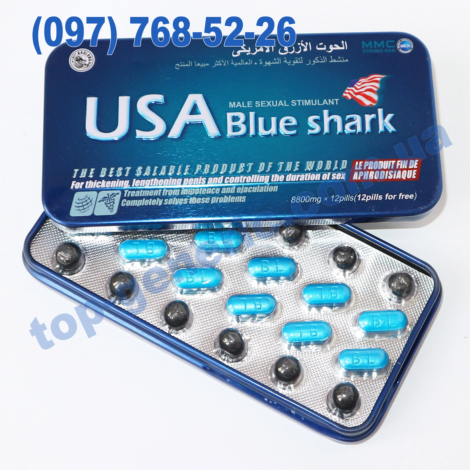 Купить USA Blue Shark (Голубая акула) препарат для потенции. Отзывы ...